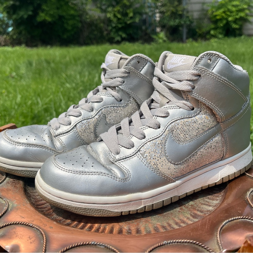 Nike Silver High-Top Sneakers